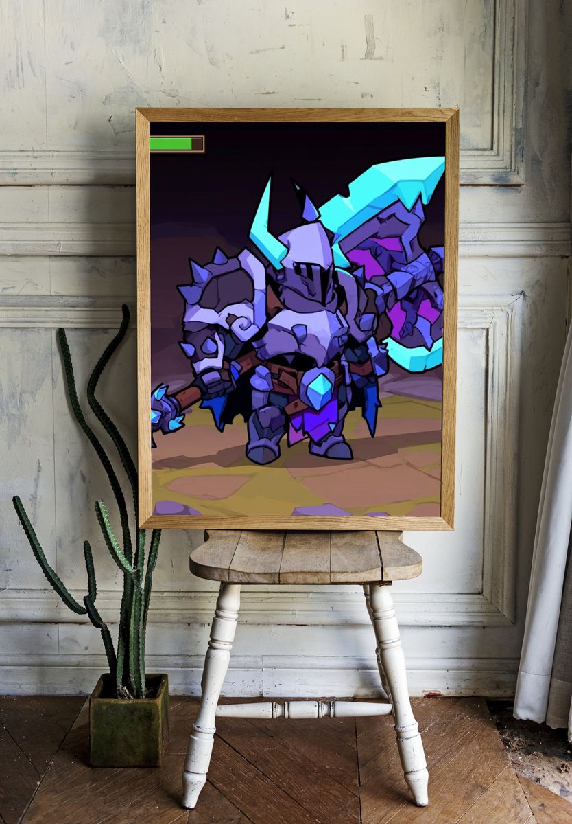 Armored Fantasy Knight Poster. room preview