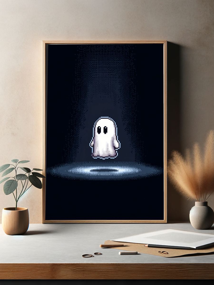 Pixel Ghost — Gaming Print. — room view 2