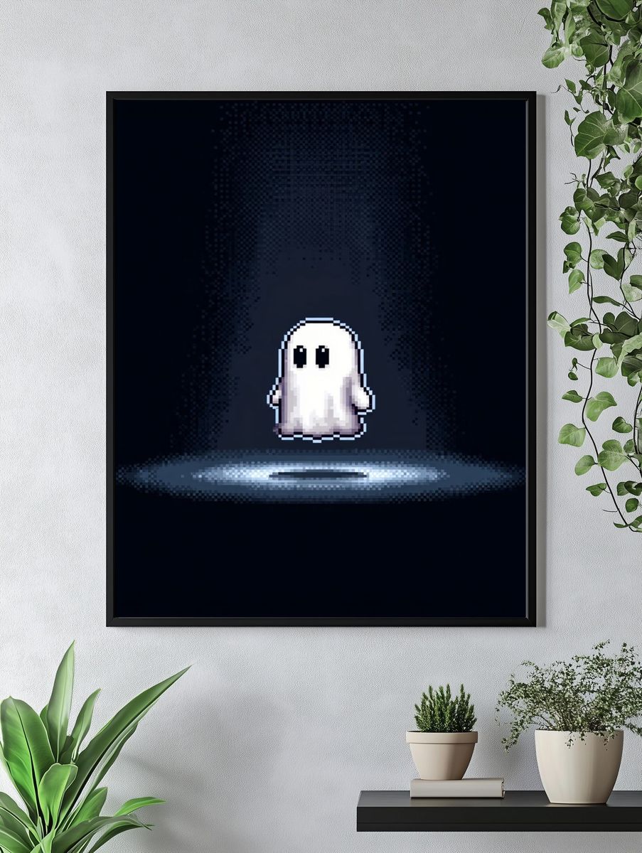 Pixel Ghost — Gaming Print. — room view 4