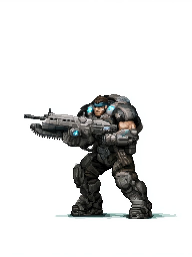 Pixel Sci-Fi Soldier Poster. poster detail