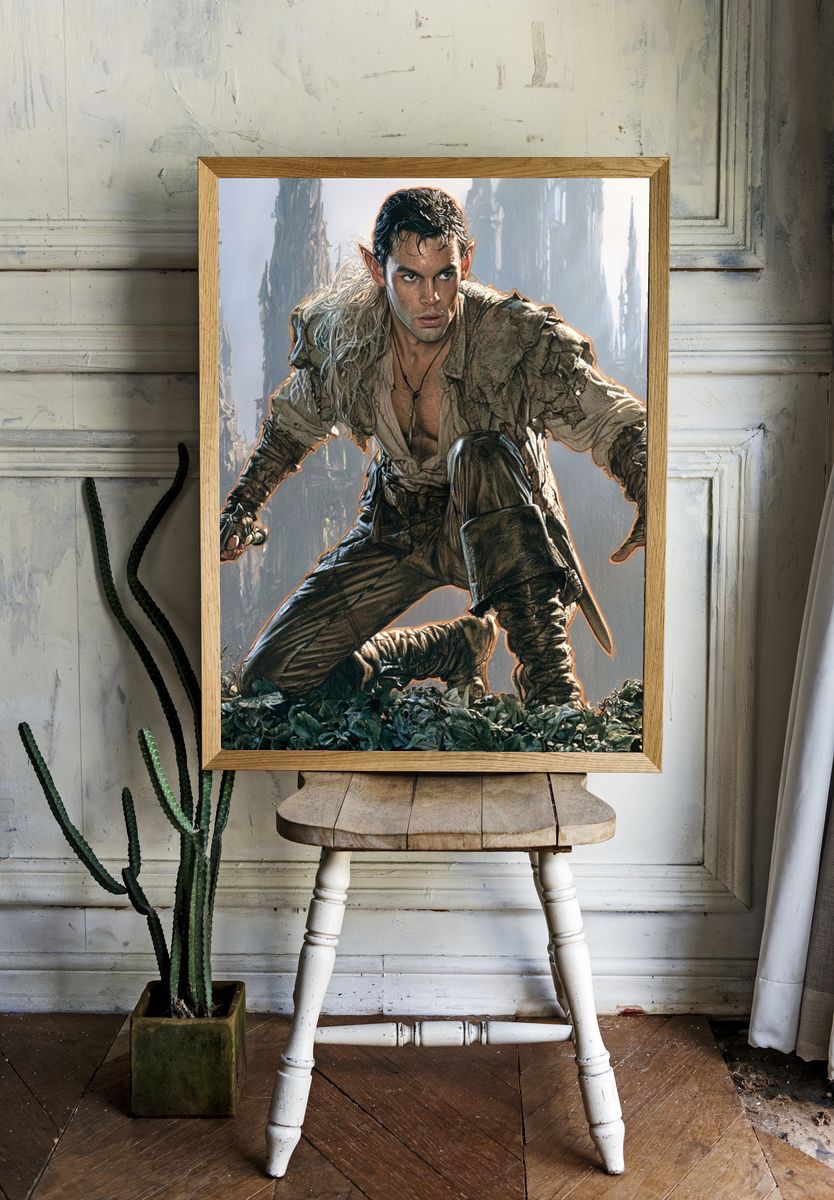 Fantasy Elf Warrior Poster. — room view 1