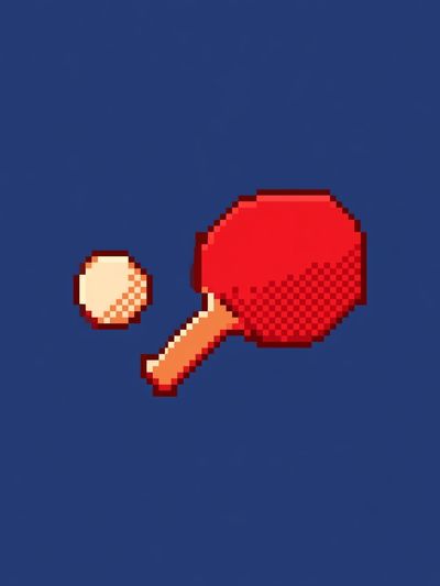 Pixel Table Tennis Poster.