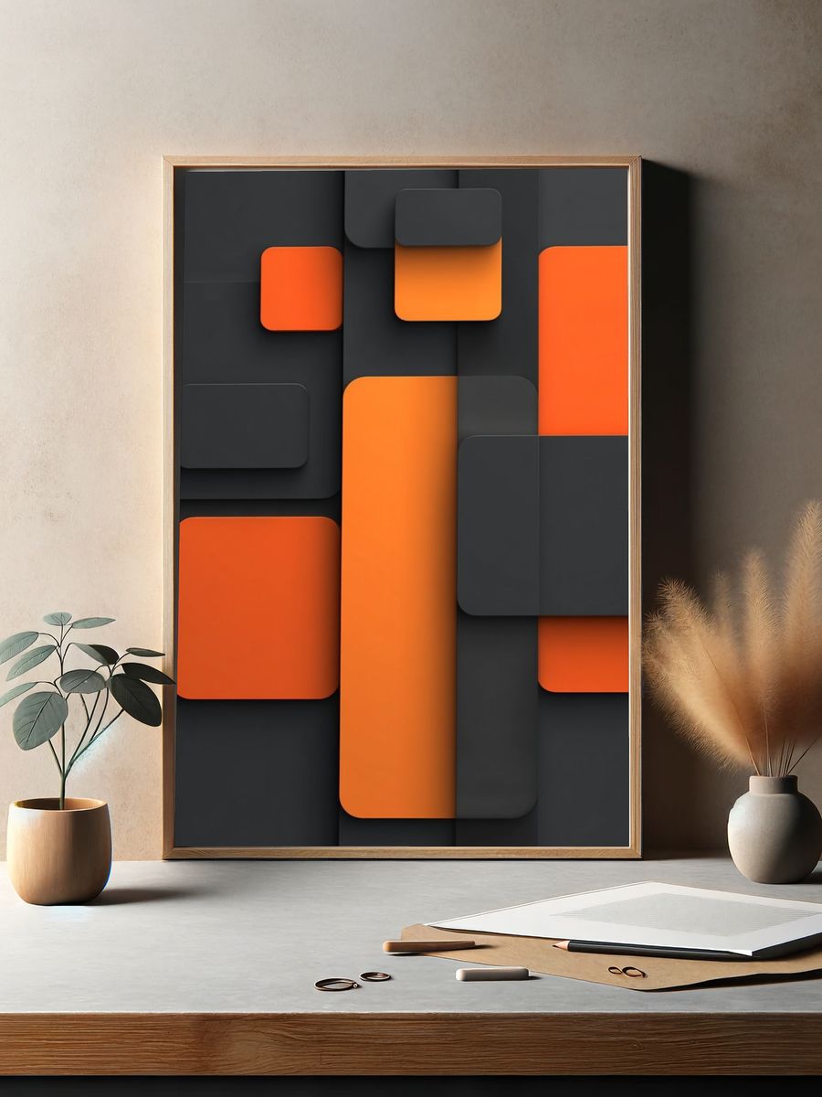 Geometric Shapes — Abstract Poster. — room view 2