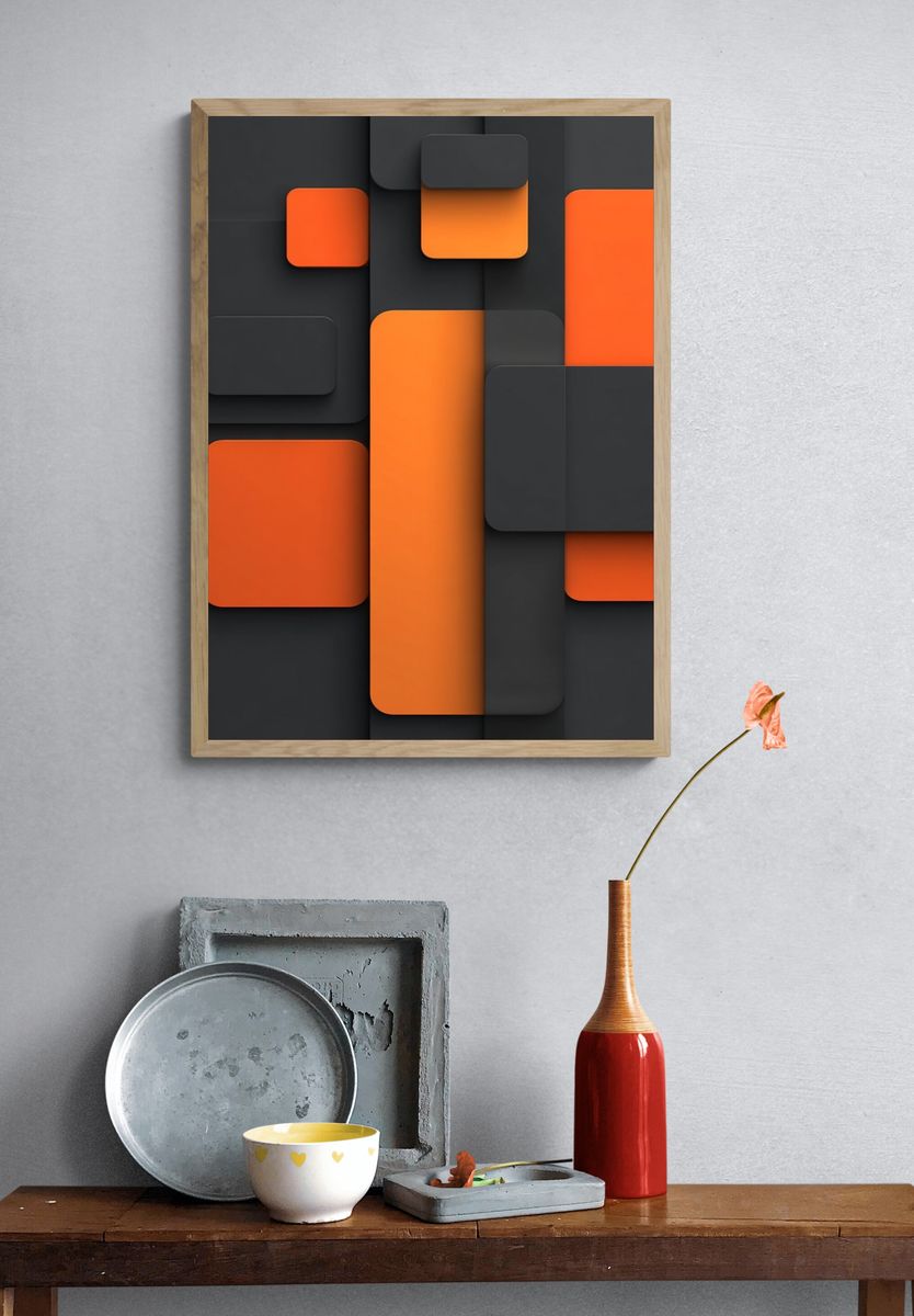 Geometric Shapes — Abstract Poster. — room view 3