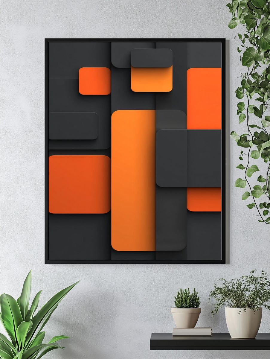 Geometric Shapes — Abstract Poster. — room view 4
