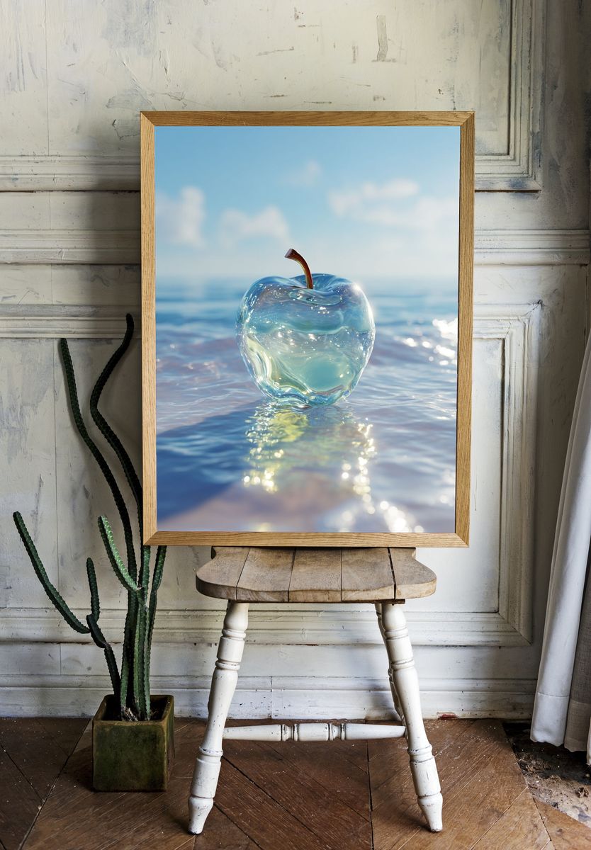 Glass Apple — Contemporary Art Print. — room view 1