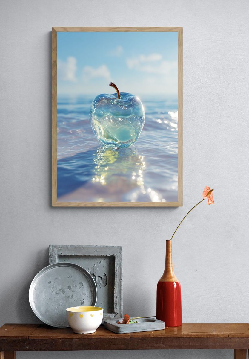 Glass Apple — Contemporary Art Print. — room view 3