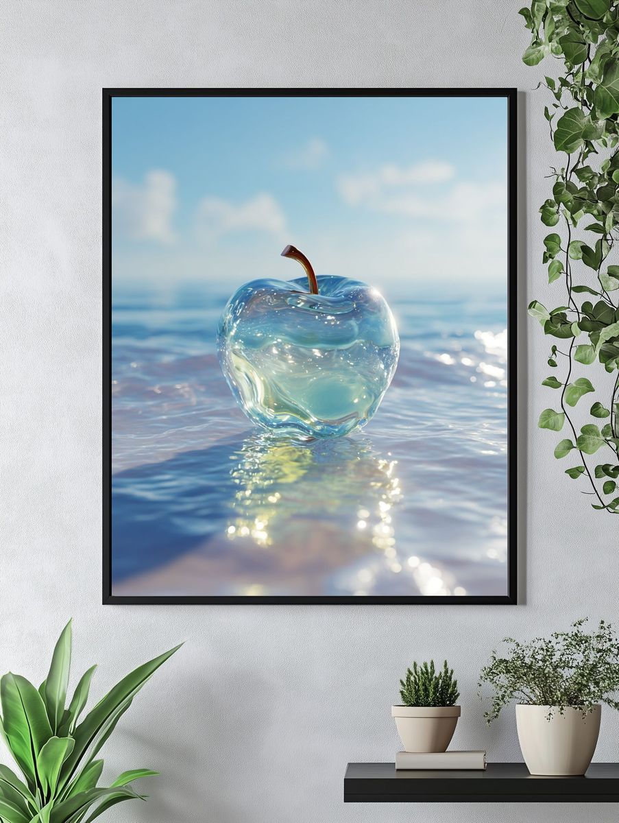 Glass Apple — Contemporary Art Print. — room view 4
