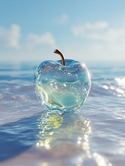 Glass Apple — Contemporary Art Print. poster print