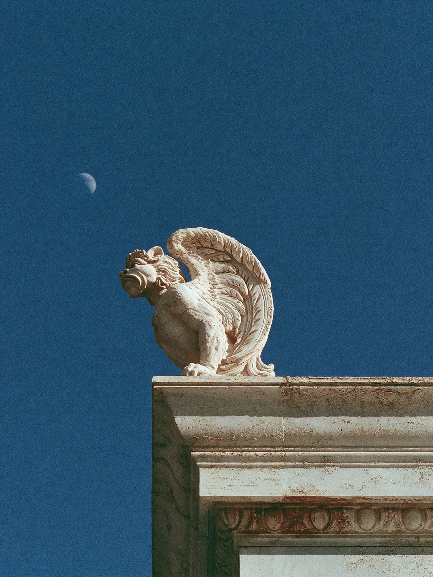 Gargoyle Moonlit Sky Photography Poster. poster — photography art