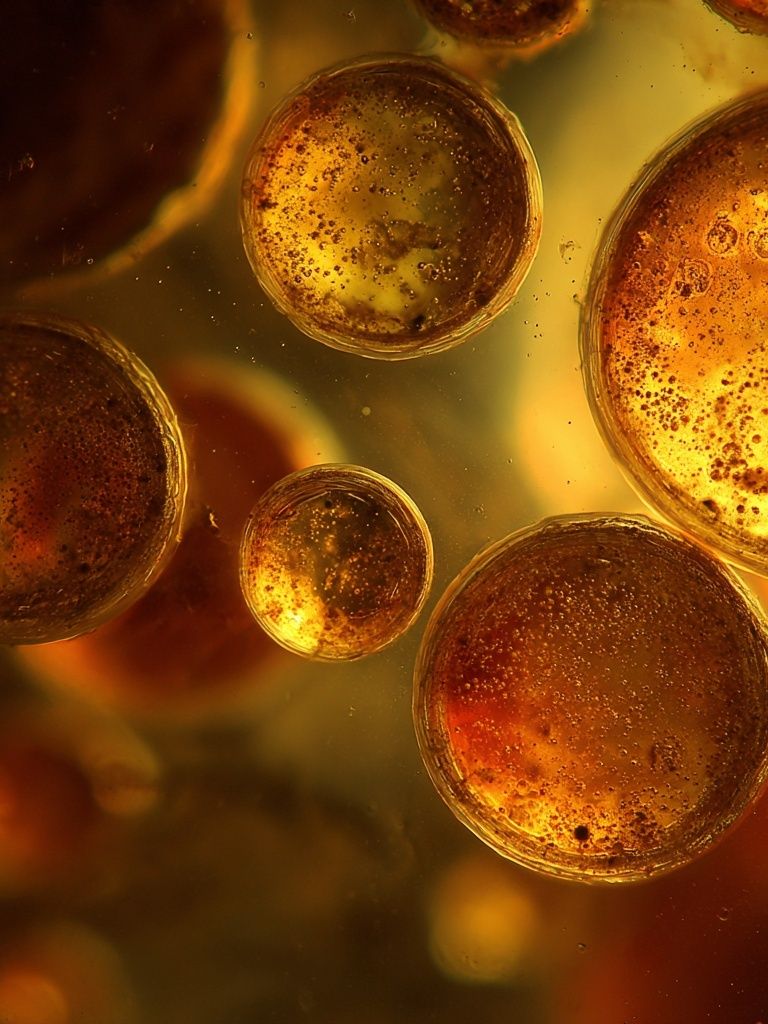Golden Bubbles Abstract Poster. poster — abstract art
