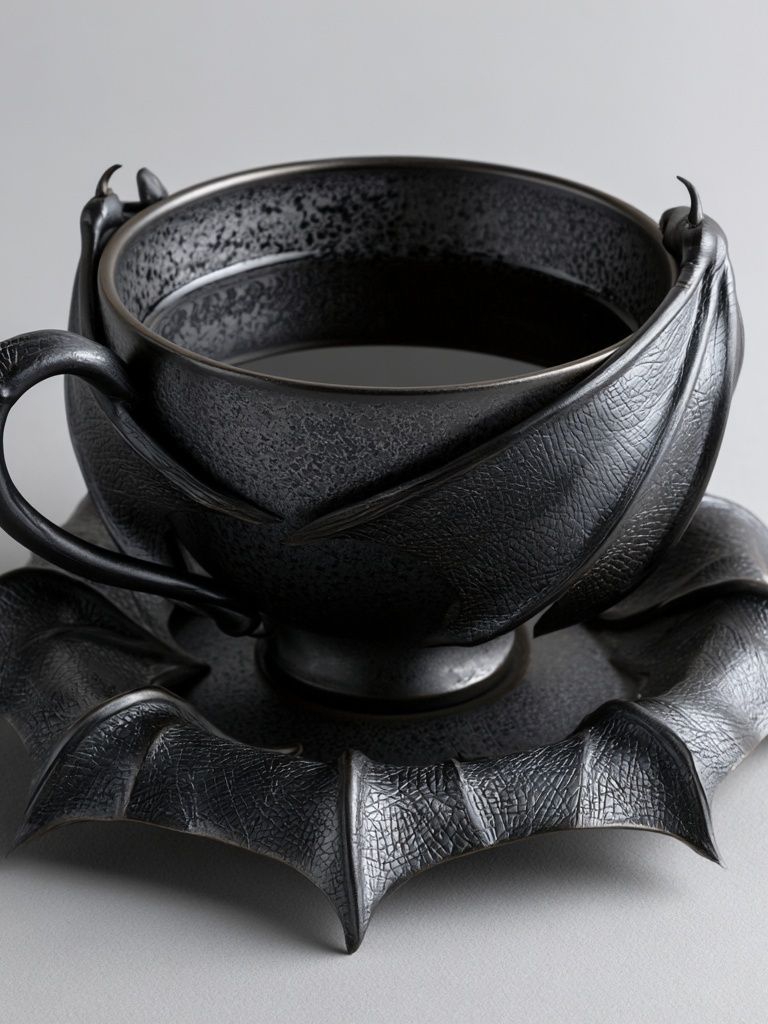 Gothic Bat Cup Still Life Poster. poster — fine-art art