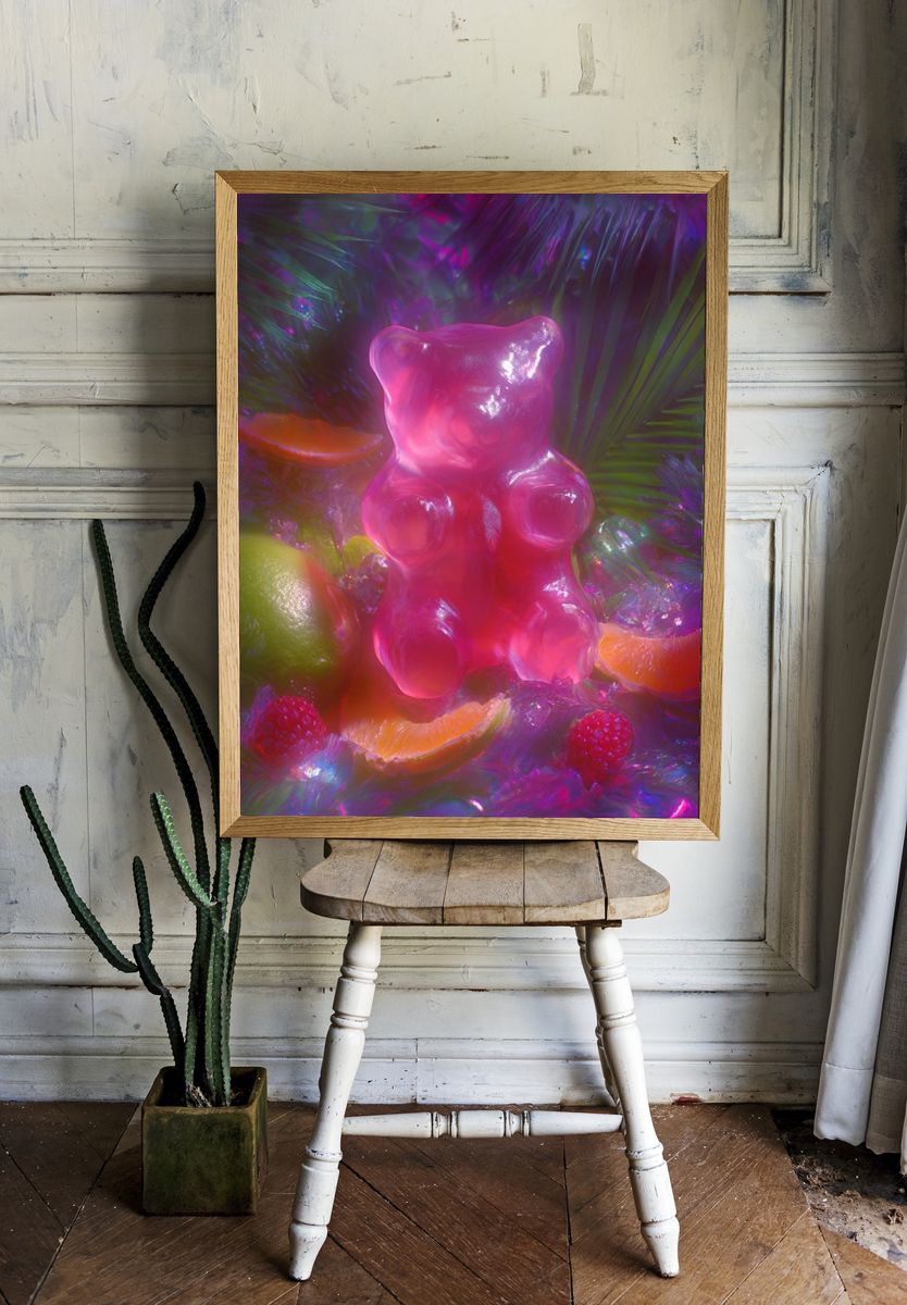 Gummy Bear Delight — Illustration Print. — room view 1
