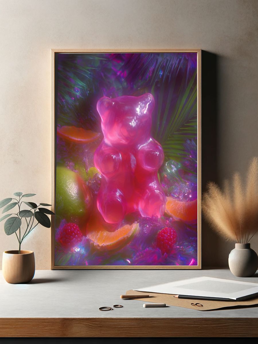 Gummy Bear Delight — Illustration Print. — room view 2