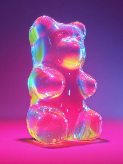 Colorful Gummy Bear — Digital Art Print. poster print