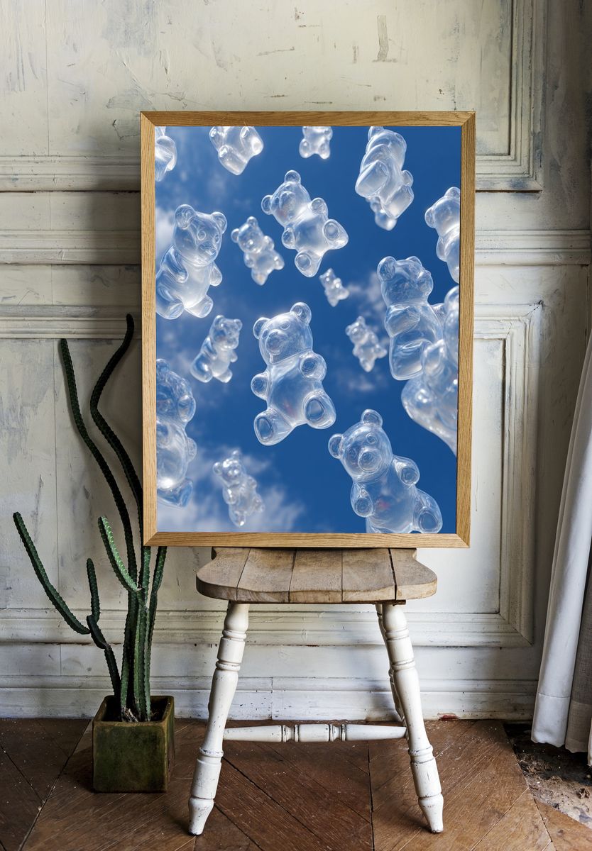 Floating Gummy Bears — Fun Print. — room view 1