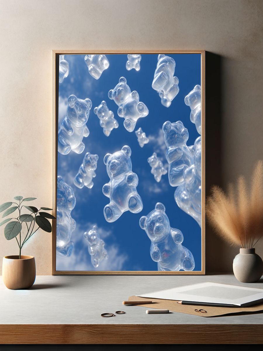 Floating Gummy Bears — Fun Print. — room view 2