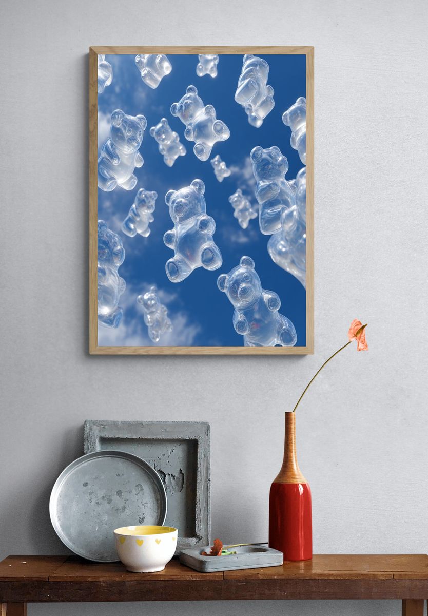 Floating Gummy Bears — Fun Print. — room view 3