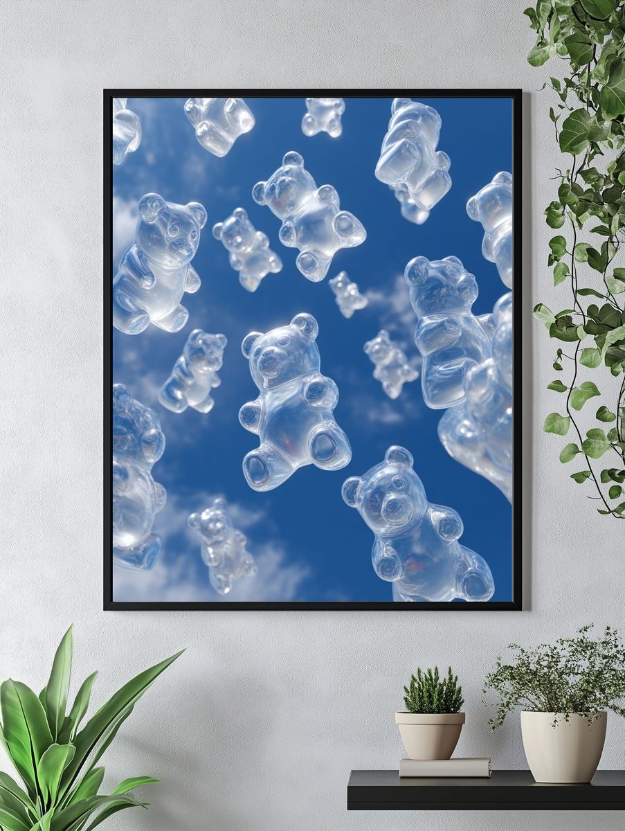 Floating Gummy Bears — Fun Print. — room view 4