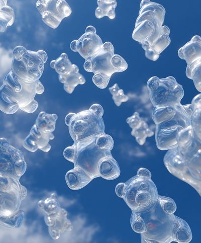 Floating Gummy Bears — Fun Print. poster print