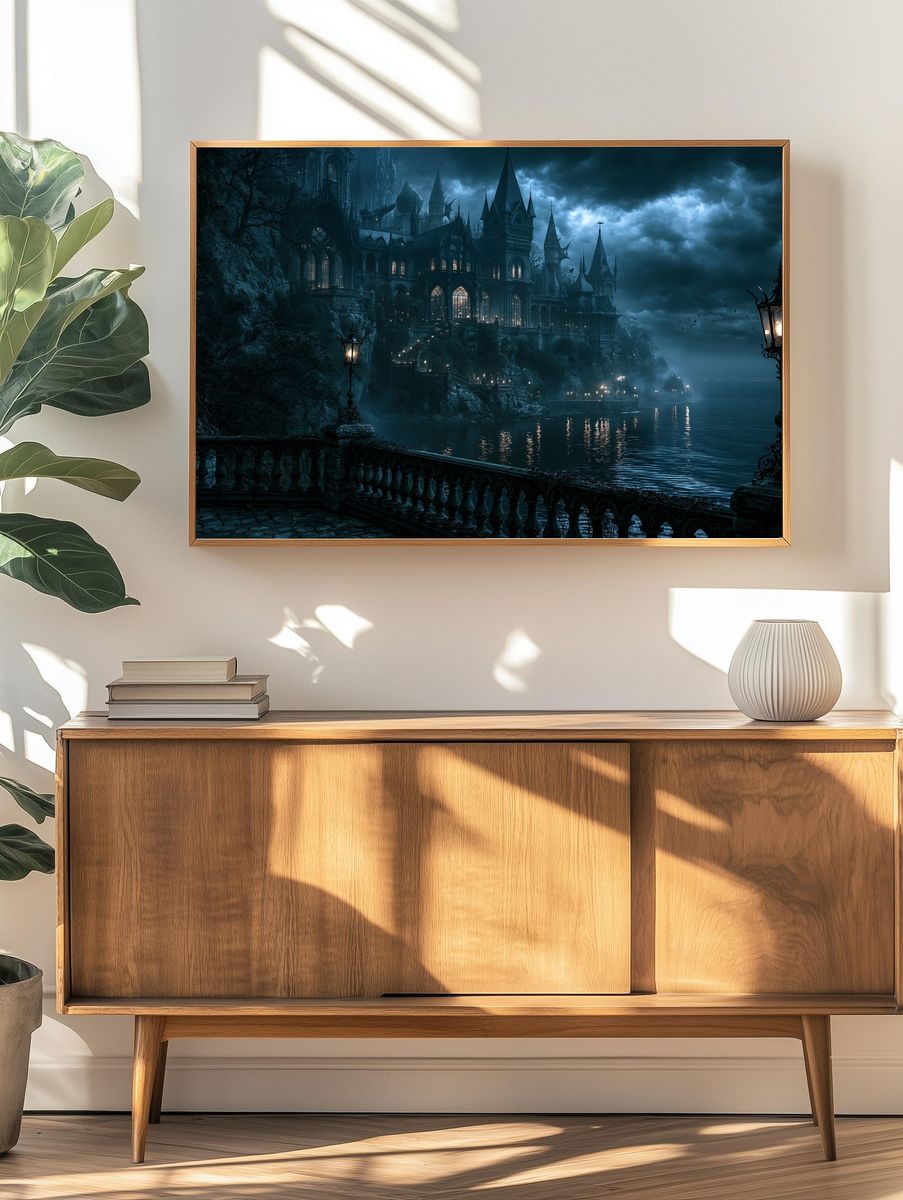 Gothic Castle by the Sea Poster. — room view 3
