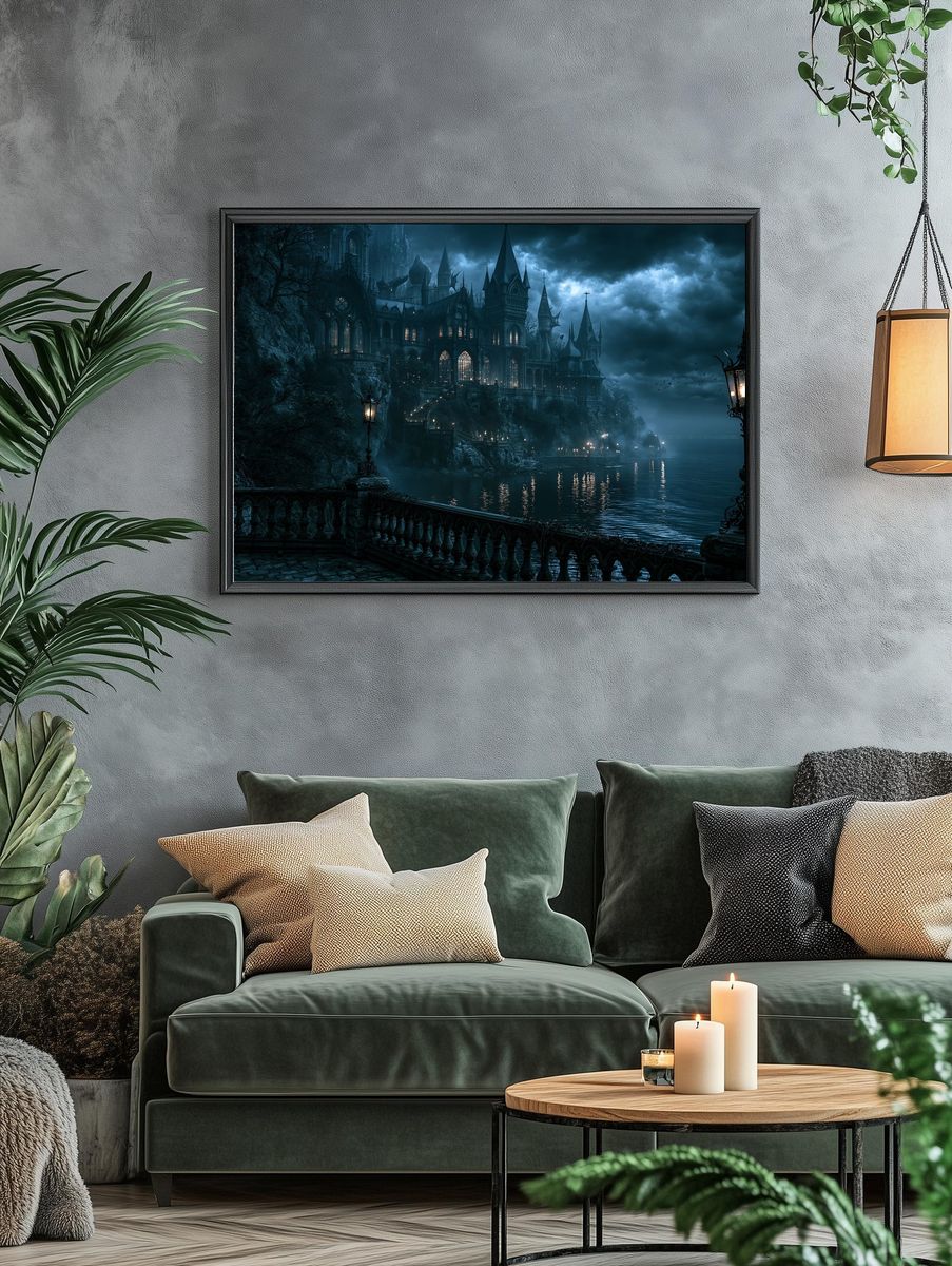 Gothic Castle by the Sea Poster. — room view 4