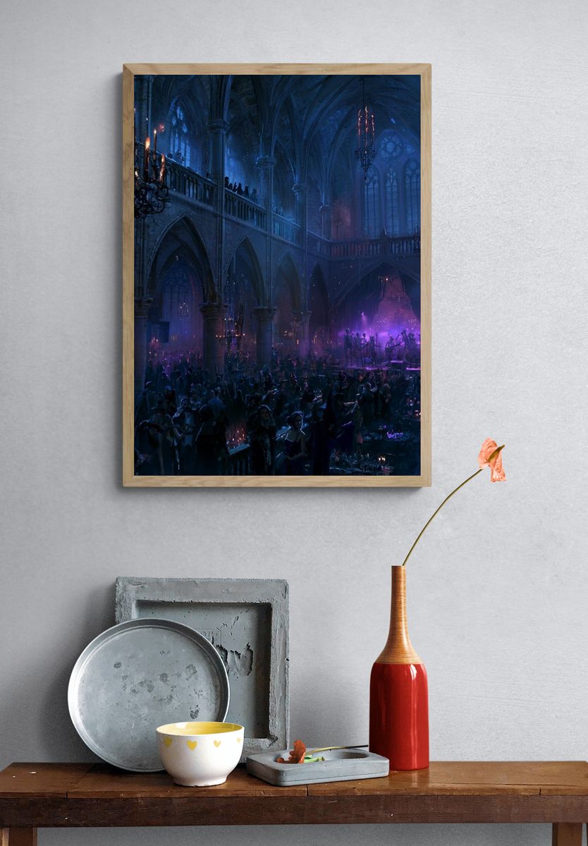 Gothic Cathedral Masquerade Poster. — room view 3
