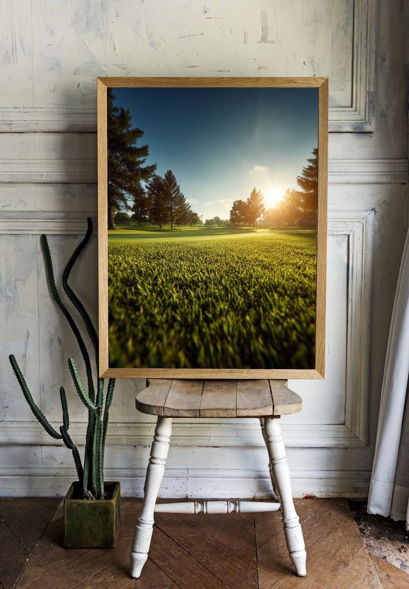 Sunrise on the Golf Course — Photography Print. — room view 1