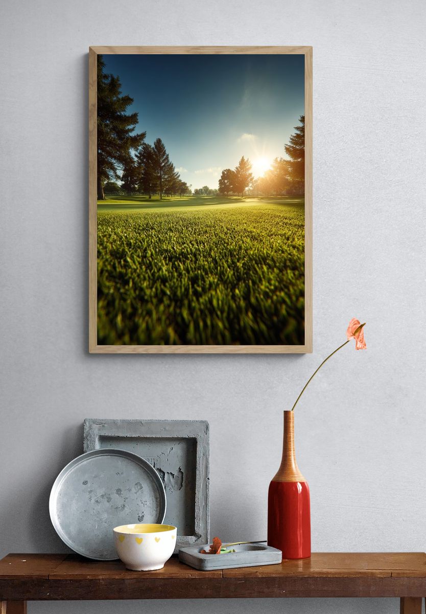 Sunrise on the Golf Course — Photography Print. — room view 3