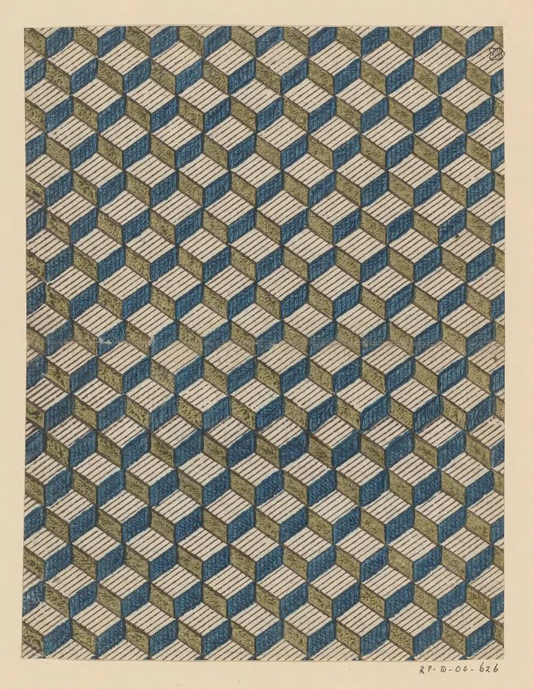 Geometric Cube Pattern Poster. poster detail