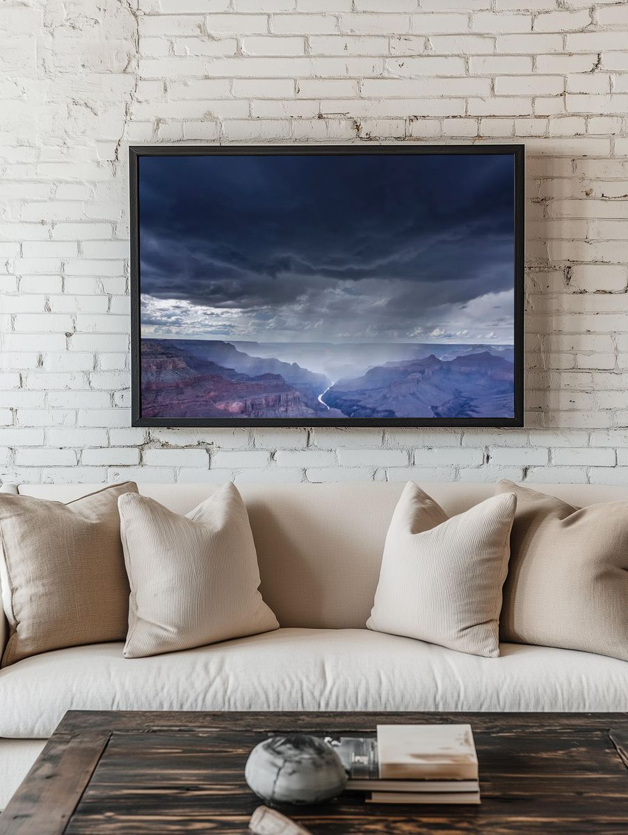 Grand Canyon Under Stormy Sky Poster. — room view 1