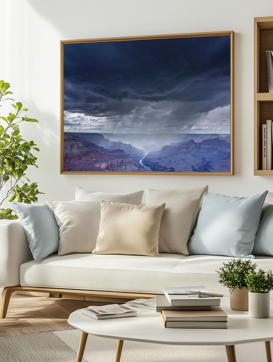 Grand Canyon Under Stormy Sky Poster. — room view 2