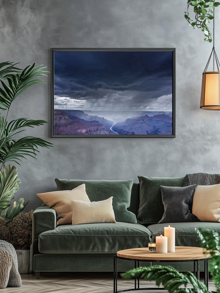 Grand Canyon Under Stormy Sky Poster. — room view 4