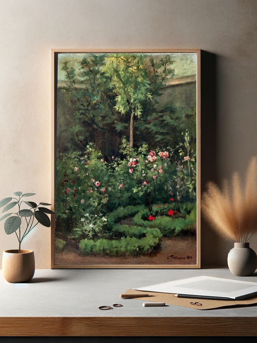Lush Garden Scene — Fine Art Print. — room view 2