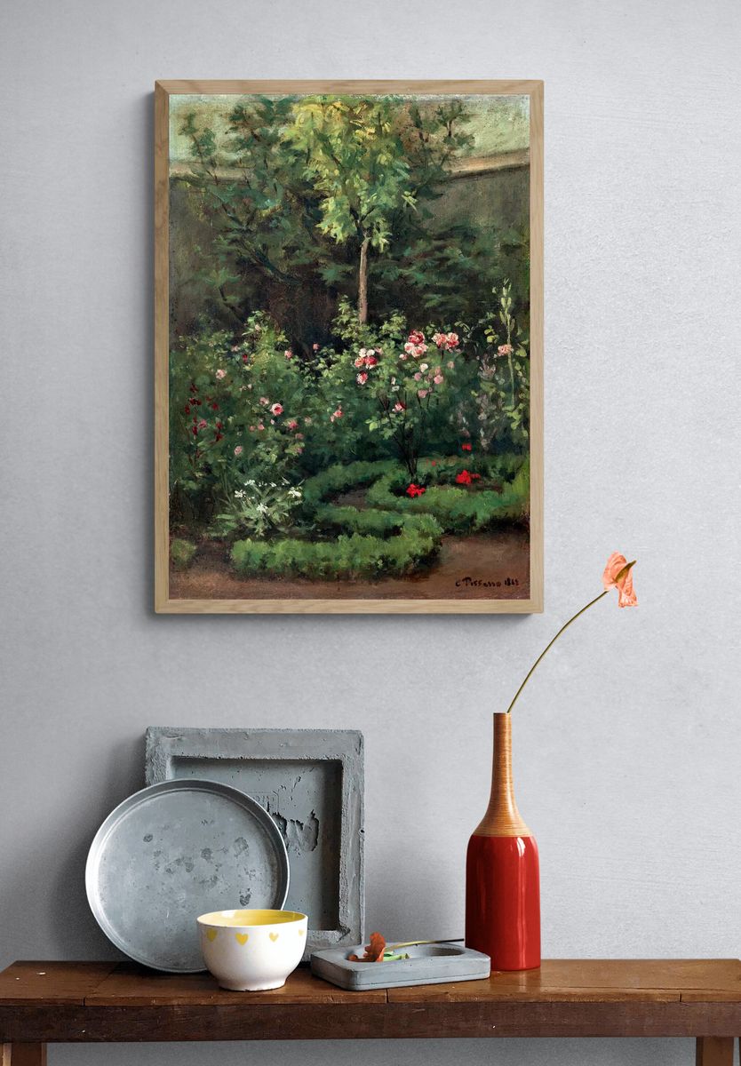 Lush Garden Scene — Fine Art Print. — room view 3