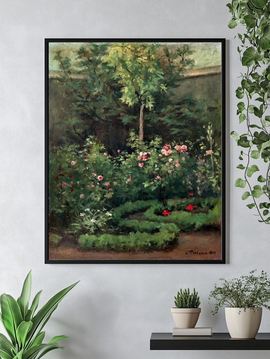 Lush Garden Scene — Fine Art Print. — room view 4