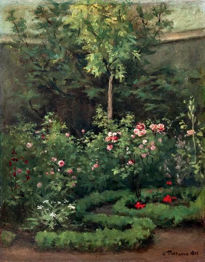 Lush Garden Scene — Fine Art Print. poster