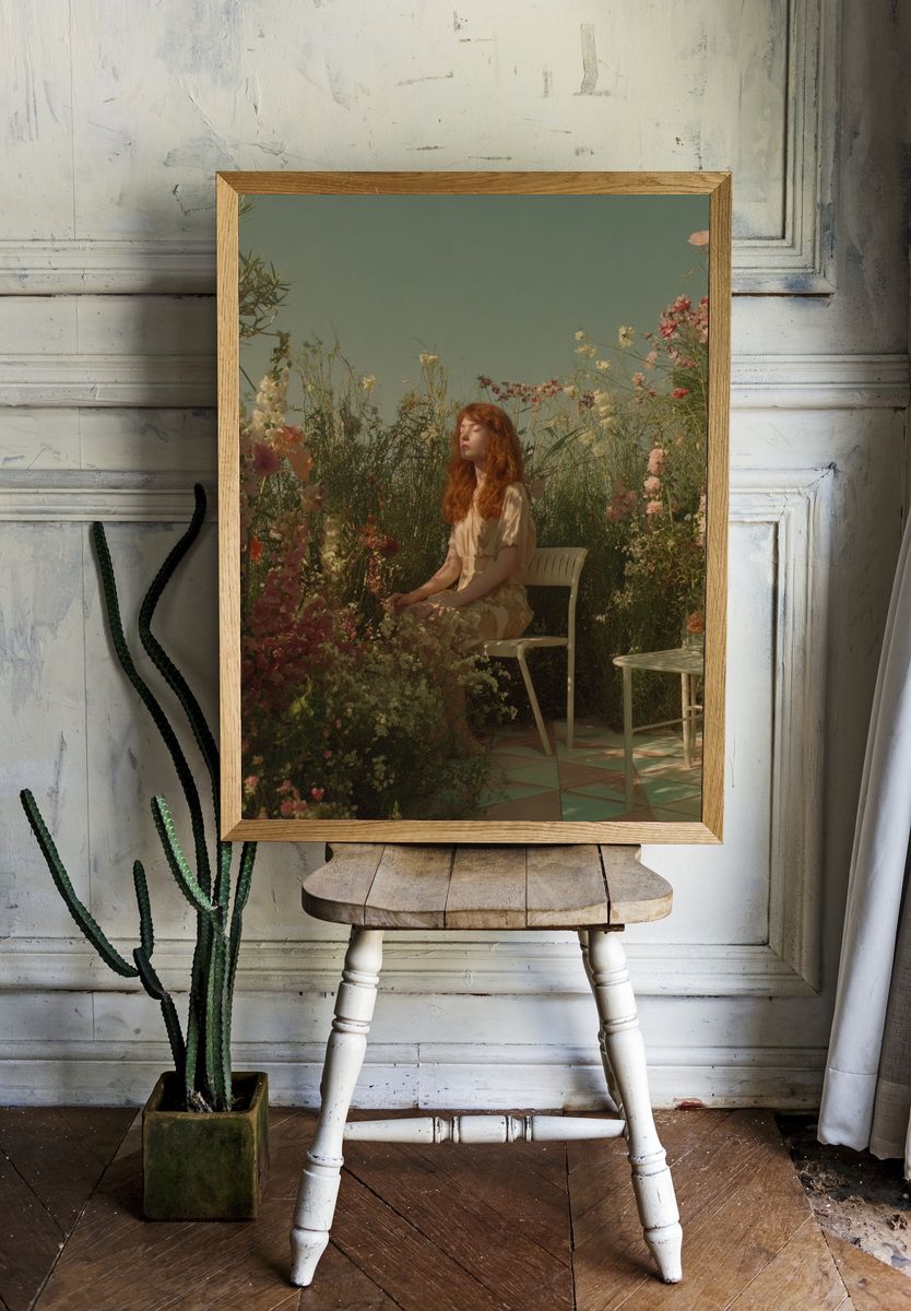 Dreamy Garden Portrait Print. room preview