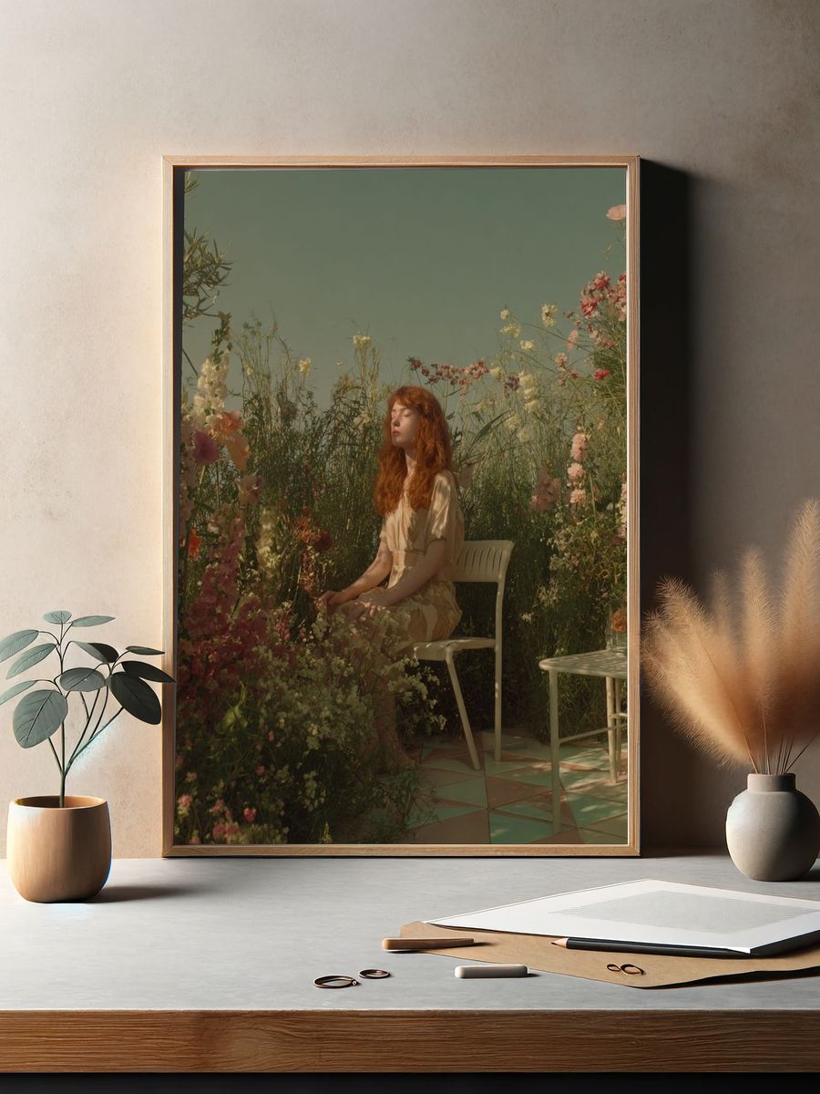 Dreamy Garden Portrait Print. — room view 2