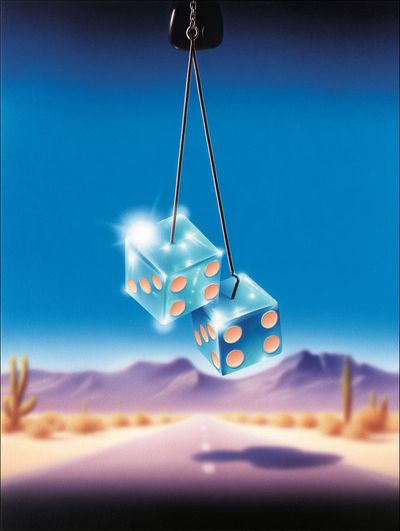 Glowing Dice — Retro Art Print