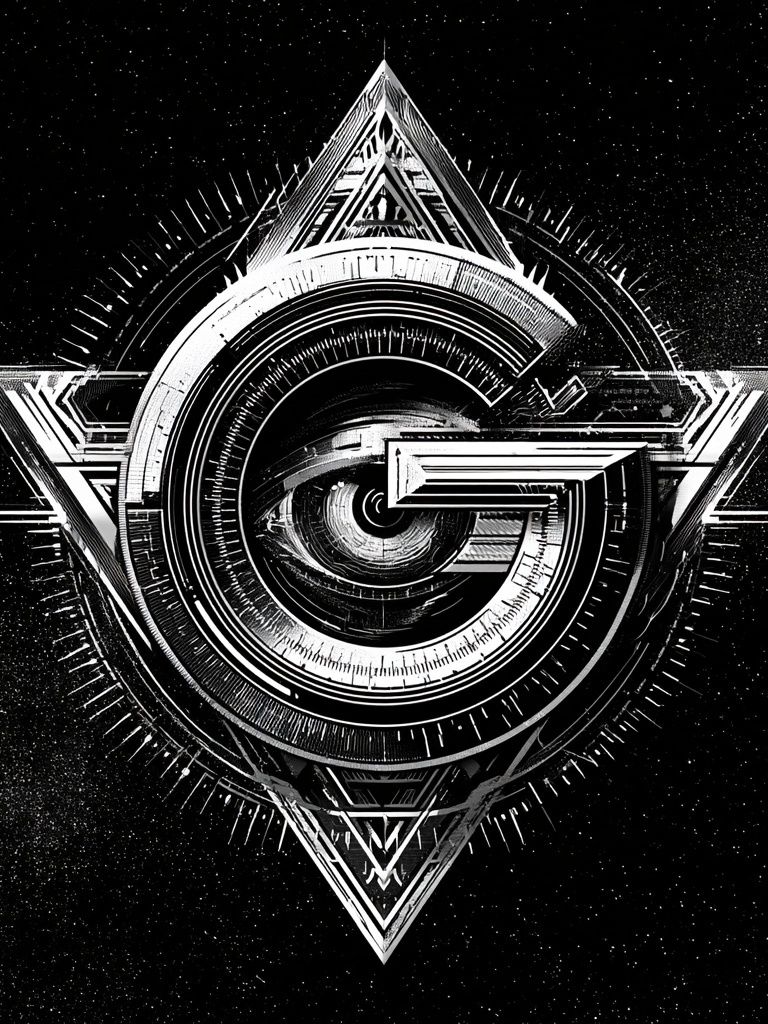 Geometric Cosmic G Poster. poster — abstract art