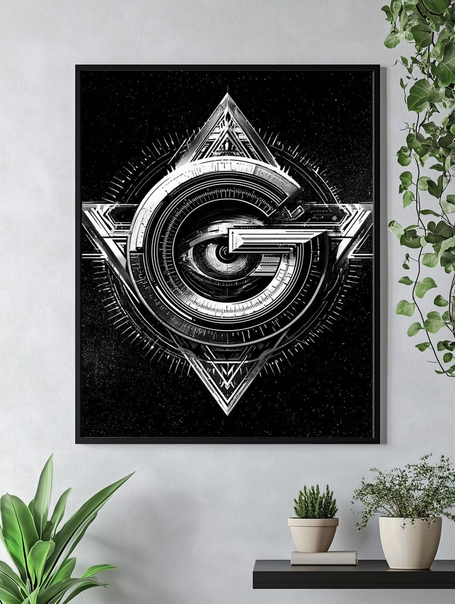 Geometric Cosmic G Poster. — room view 4
