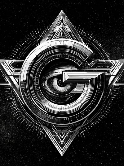 Geometric Cosmic G Poster. poster