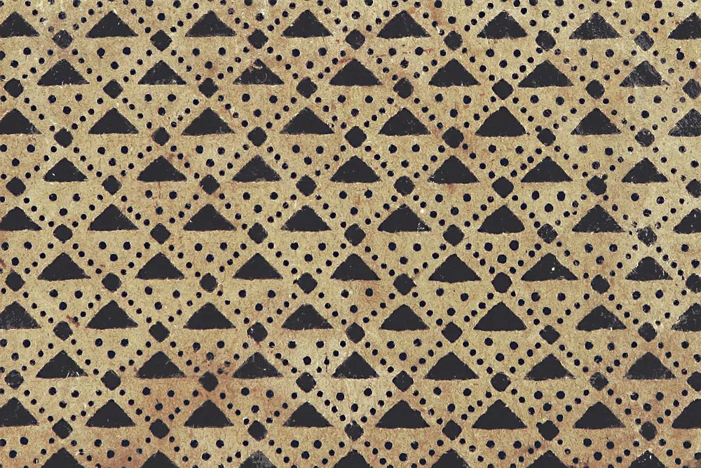 Vintage triangle pattern background. Remixed. poster — abstract art