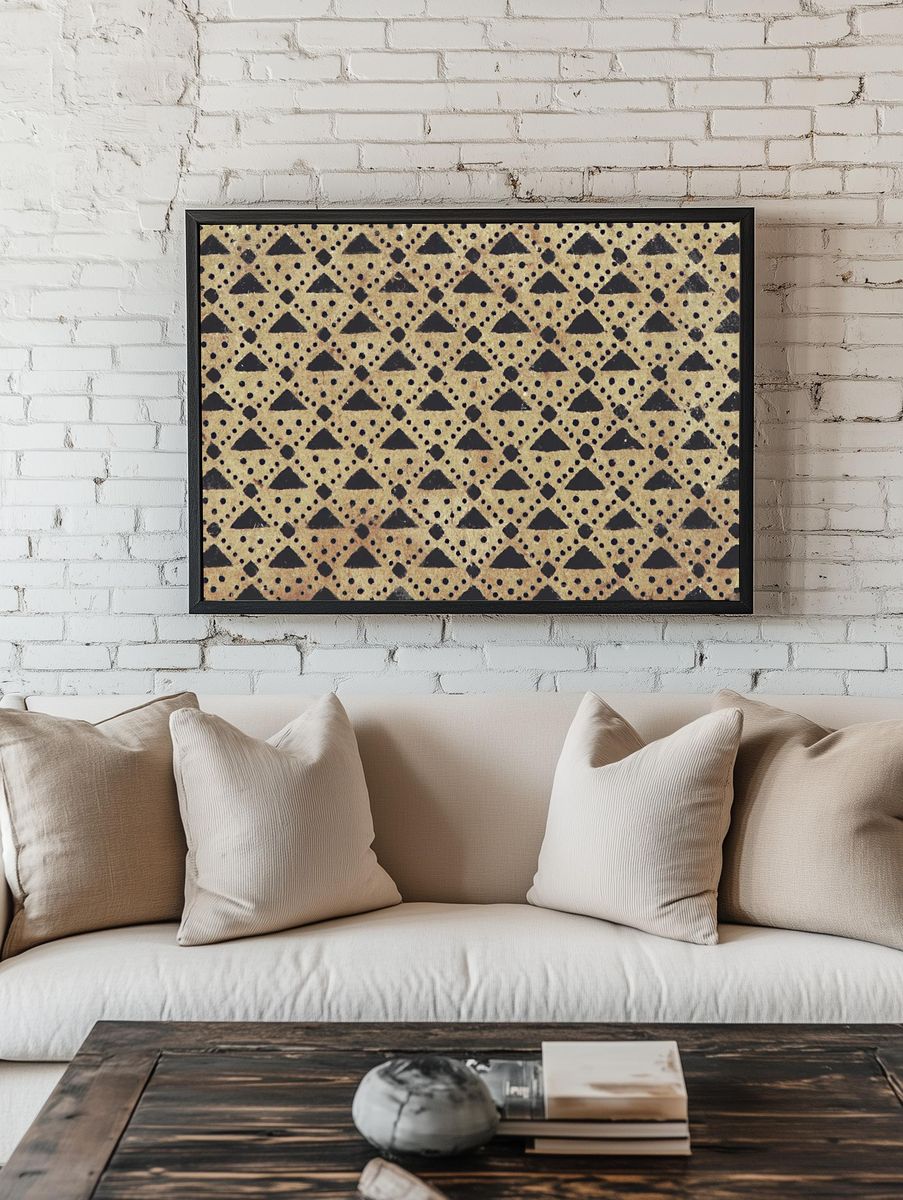Vintage triangle pattern background. Remixed. room preview