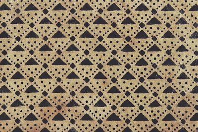 Vintage triangle pattern background. Remixed.