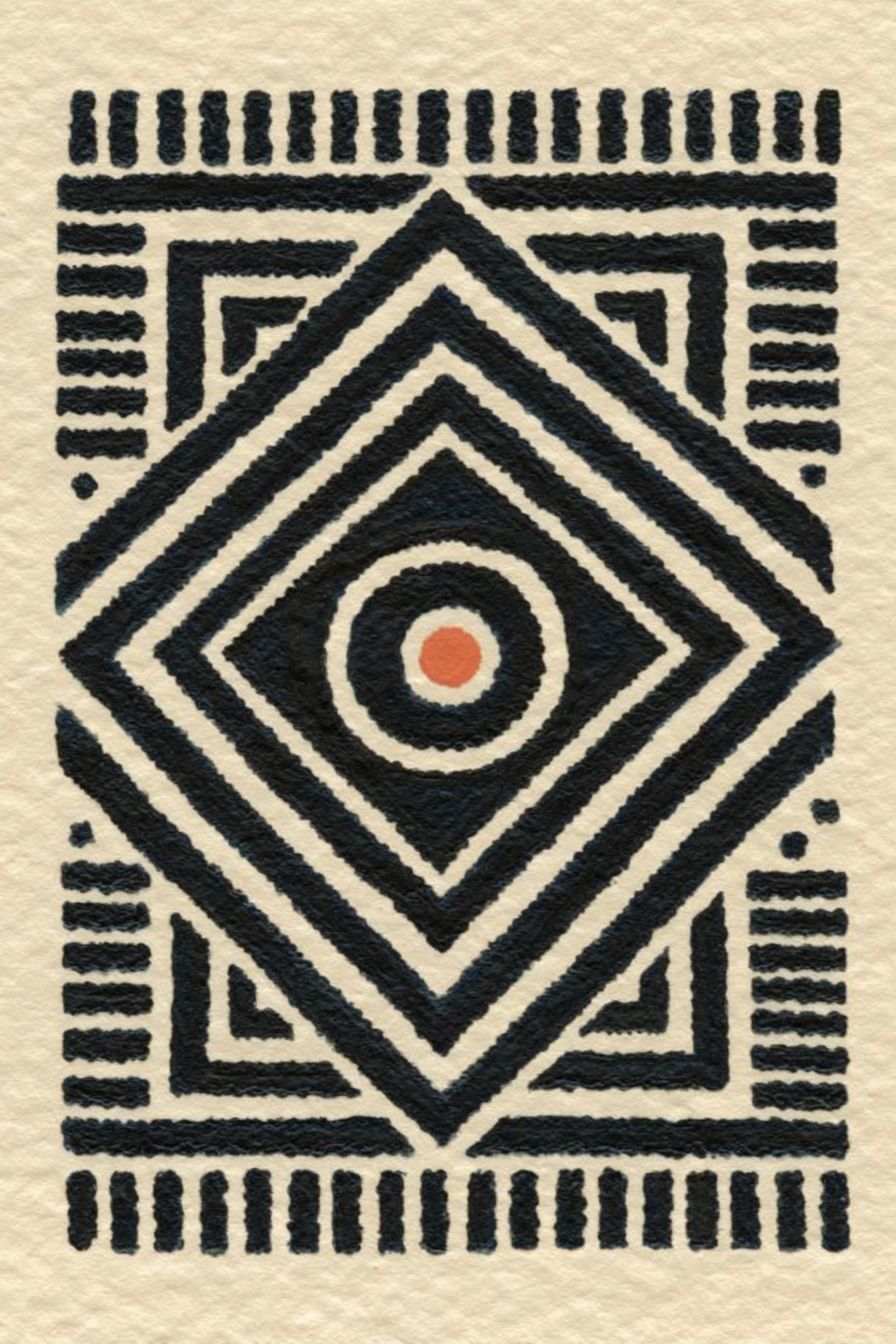 Geometric Tribal Abstract Poster. poster — abstract art