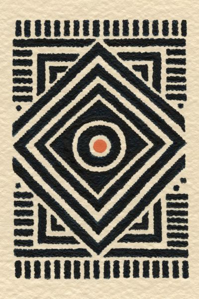 Geometric Tribal Abstract Poster.