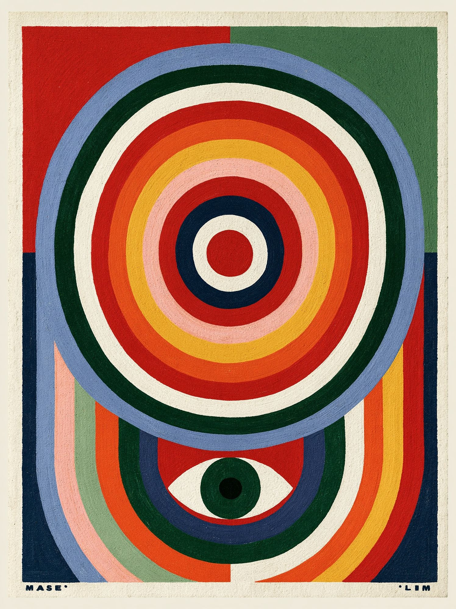 Geometric Eye Rainbow Poster. poster — abstract art