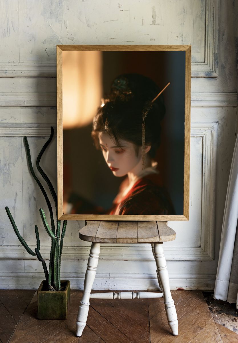 Geisha Portrait Photography Poster. — room view 1